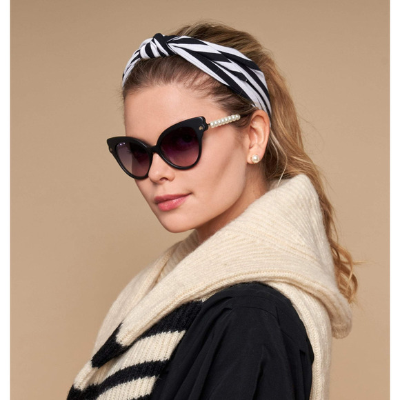 LELE SADOUGHI Timeless Classic Knotted Stretch Headbands Gift Bag Black White - Picture 5 of 8